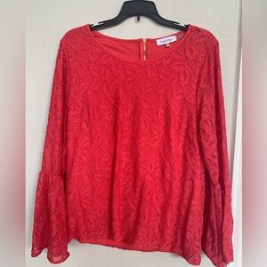 Calvin Klein Long sleeve, Zipper back, Coral color